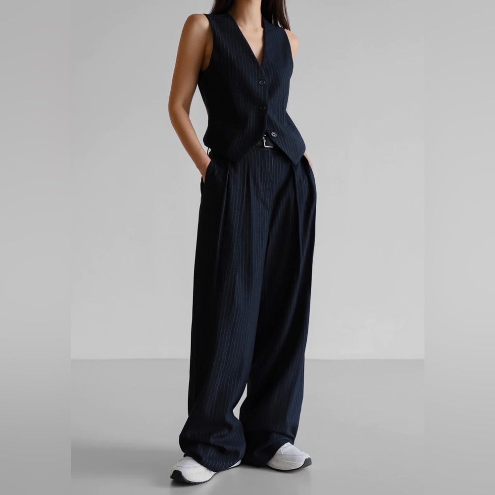 Frankie Shop BEA FLUID PINSTRIPE PANTS